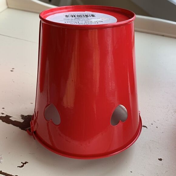 Red Heart Tin (lot of 5) valentines‎ Birthday Party Favor Candy Tubs Metal - Picture 3 of 5